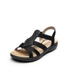 Sandálias Femininas DREAM PAIRS Elegantes Pretas com Suporte para Arco e Salto de 3 cm