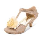 Sandálias Femininas DREAM PAIRS SDSD227K Douradas com Flor e Tira em T Sandálias Femininas DREAM PAIRS SDSD227K Douradas com Flor e Tira em T
