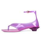 Sandálias Jelly Transparentes Femininas USRUNOE com Salto Baixo e Tira no Tornozelo Sandálias Jelly Transparentes Femininas USRUNOE com Salto Baixo e Tira no Tornozelo