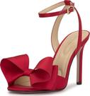 Sandálias Jessica Simpson Olivine Vermelho Muse com Laço em Cetim e Salto de 10 cm