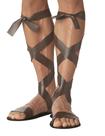Sandálias Romanas Marrons California Costumes - Tamanho Padrão para Adultos