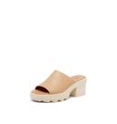 Sandálias Slide Sorel Joanie Heel Femininas Honest Beige Tamanho 7