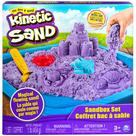 Sandbox Playset Kinetic Sand com 0,45 kg de roxo +3 moldes