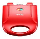 Sanduicheira e Grill Elétrico Lenoxx Vermelha com Revestimento Antiaderente Prática e Compacta 750W