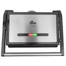 Sanduicheira e Grill Elétrico Panini 1200W Kian Inox com Chapas Antiaderentes, Preto - 110V