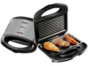 Sanduicheira E Grill Mondial 2 Em 1 Lancheira Misteira Premium Tostex Grelha Dupla Grande S07 Preto/Inox