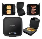 Sanduicheira Elétrica Cadence Chapa Misteira Omeleteira Crepeira Click Grill Tostex Na Cor Preto San400-127