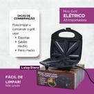 Sanduicheira Elétrica Grill 3 em 1 Press A5 Misteira 4 Pães Omeleteira Antiaderente Inox Chapa Dupla Luz Indicadora Aque - 127V