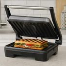 Sanduicheira Elétrica Grill Antiaderente Inox Toast 1000w Startools Preta 110v