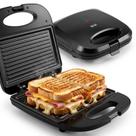 Sanduicheira Grill Elétrica Antiaderente Com Trava 750W Compacta, Grelha e Prensa Misteira Sanduicheira Grill Elétrica Antiaderente Com Trava 750W Compacta, Grelha e Prensa Misteira
