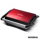 Sanduicheira Grill Mondial 1000W Cerâmica Antiaderente 180 220V Vermelha Inox Master Press