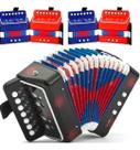 Sanfona Infantil Acordeon Gaita 3 Baixos 7 Teclas Mini Colors