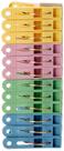 Sanremo Pregador de Roupas Plástico Livre de BPA,Rosa, Roxo, Azul e Amarelo, Pacote com 12 Unidades