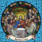 Santa Ceia Estilo Vitral 60x60cm - 100% Azulejo
