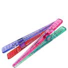 Santa Clara - Kit Clips de Cabelo Plástico 9cm Bicolor com Glitter (6 Peças)
