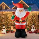 Santa Claus Inflable Navideño COOLWUFAN 1.8 m con Luces LED