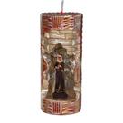 Santa Rita. Rossoni Velas. Gruta em vela tam 07x16cm vermelha. Imagem em resina 9cm