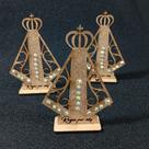 Santinha Nossa senhora aparecida Kit Lembrancinha Totem Batizado Casamento crisma com Strass