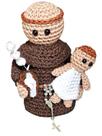 Santo Antônio C/ Menino Jesus Crochê / Amigurumi