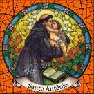 Santo Antônio Estilo Vitral 60x60cm - 100% Azulejo