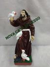 São Francisco com pássaro na mão,joelho e pé 19cm