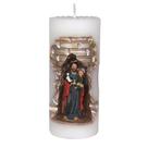 São José. Rossoni Velas. Gruta em vela tam 07x16cm branca. Imagem em resina 9cm