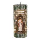 São Pedro. Rossoni Velas. Gruta em vela tam 07x16cm verde. Imagem em resina 9cm