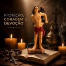 São Sebastião 10cm Resina Imagem Católica Decoração