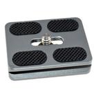 Sapata Engate Rápido Aluminio base retangular parafuso 1/4 base de encaixe tam. 50x38mm Cinza