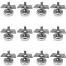 Sapata Pé Nivelador Reg 5/12 Rosca 8mm Kit 12un Para Móveis