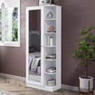 Sapateira 1 Porta com Espelho 6 Prateleiras Duetto Sapateira 1 Porta com Espelho 6 Prateleiras Duetto