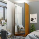 Sapateira 1 Porta com Espelho Gold Gelius Sapateira 1 Porta com Espelho Gold Gelius