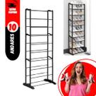 Sapateira 10 Andares Vertical Grande Organizador de Sapatos Tênis Chinelos Multiuso Entrada Hall Quarto Closet Prática Resistente
