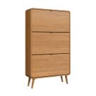 Sapateira 3 Portas Basculantes Curve Carvalho Xingu 130x76x24 cm Completa Móveis Sapateira 3 Portas Basculantes Curve Carvalho Xingu 130x76x24 cm Completa Móveis