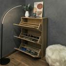 Sapateira 3 Portas Branca Sa3405 Amêndoa - Tecno Mobili