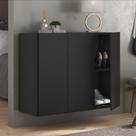 Sapateira 3 Portas Suspensa Nina Multimóveis MP6017 Preta Sapateira 3 Portas Suspensa Nina Multimóveis MP6017 Preta