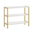 Sapateira 3 Prateleiras Ripa Bambu Multifuncional Decorativa