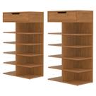Sapateira Agata 1 Porta 99x60CM MDP Amadeirado Cedro Casa D Móveis