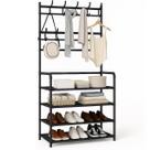 Sapateira Arara Cabideira Com Ganchos Chapéu Bone Sapatos 12 Pares Roupas Organizador Estante Rack Com Ganchos Quarto Shokki - Sapateira Arara Cabideira Com Ganchos Chapéu Bone Sapatos 12 Pares Roupas Organizador Estante Rack Com Ganchos Quarto Shokki -