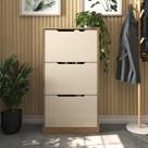 Sapateira Armário Multiuso Industrial Basculante para Calçados Off White com Lâmina