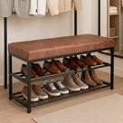 Sapateira Calçadeira Puff Closet Zuri 85cm 02 Prateleiras New Dallas Whisky - Desk Design Sapateira Calçadeira Puff Closet Zuri 85cm 02 Prateleiras New Dallas Whisky - Desk Design