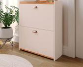 Sapateira closet, decorativo para sala quarto hall entrada, multiuso, off white/cinmomo, design moderno 12 pares sapatos