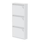 Sapateira de Aço 50 cm com 3 Portas Plus com Abertura Simultânea na Cor Branca
