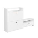 Sapateira Diamante 3 Portas Basculante Decoração Hall Entrada 18 Pares Calçados Armário Organizador Infantil Adulto Cor: