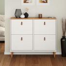 Sapateira Horizontal Hall de Entrada 4 Portas Mikka Branco 24 Pares Sapateira Horizontal Hall de Entrada 4 Portas Mikka Branco 24 Pares