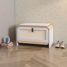 Sapateira Infantil 1 Porta com Assento Estofado Wave Casatema MadeiraOriginals