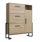 Sapateira Linha Destaques Oak e Preto MX1062 Maxicasa