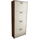 Sapateira Lunna 4 Portas Borsari Cor Canela Off White