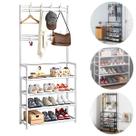 Sapateira Multiuso Armario Organizador Hall De entrada Sapatos Tenis Chinelo Sapateira Vertical Com Arara Cabideiro Grande Sapateira Multiuso Armario Organizador Hall De entrada Sapatos Tenis Chinelo Sapateira Vertical Com Arara Cabideiro Grande