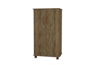Sapateira/Multiuso Nara Amendoa Wood Luxo 3 prateleiras e rodízios Móveis Primus